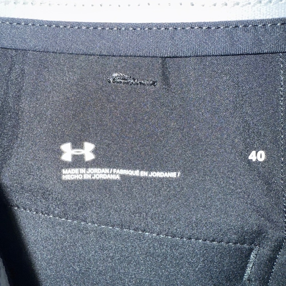 Under Armour‎ Golf Shorts Black Perforated Flat Front Mens Size 40 - Picture 4 of 4